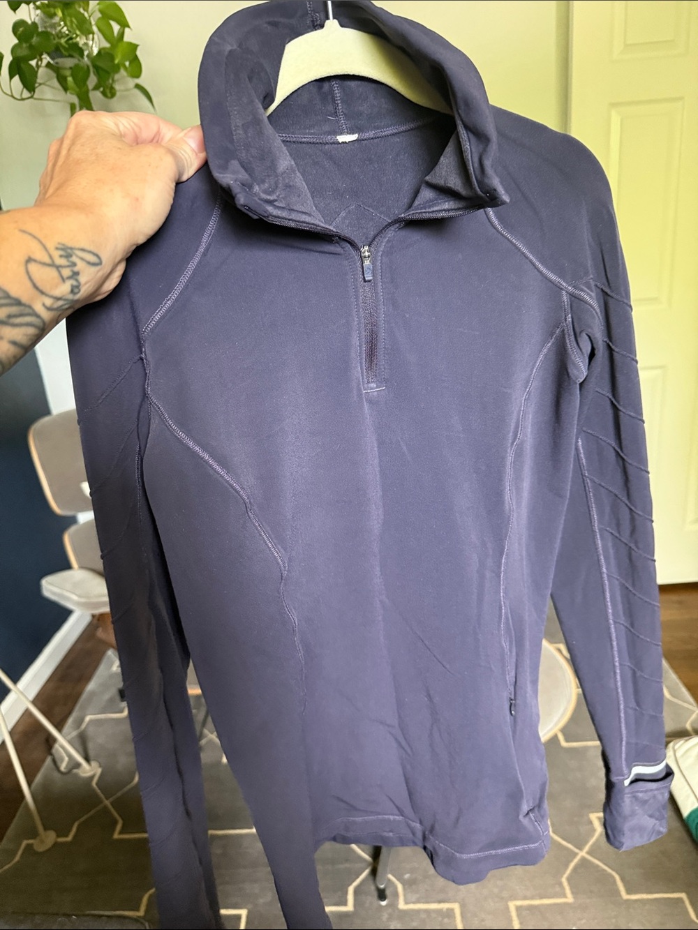 lululemon athletica Navy Half‑Zip Performance Jacket